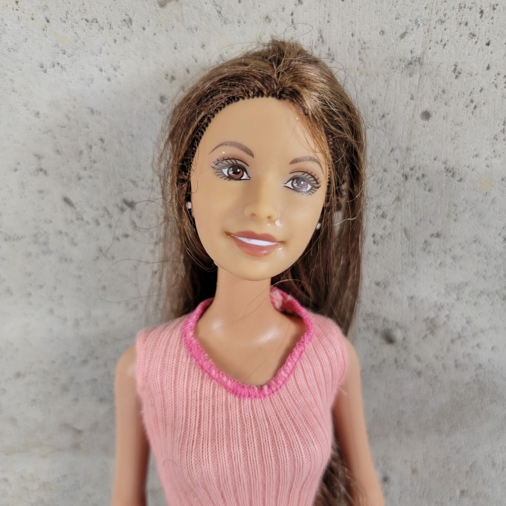 Nude Barbie Brunette Hazel Eyes 2003 Summer Face Doll For OOAK